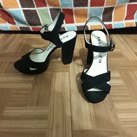 Anne Klein Shoes - NWOT Anne Klein Platform Sandals Black Suede